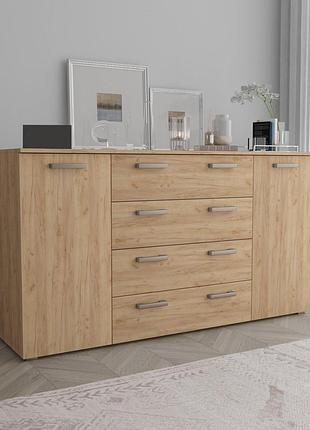 Комод с ящиками и 2 дверей 1600х810х482 см дуб крафт (tkb-375.2)