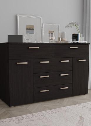 Комод с ящиками и 2 дверей 1400х810х482 см венге (tkb-377.1)
