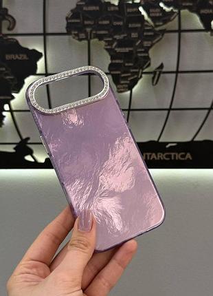 Чохол для iphone 17 air глянсовий зі стразами на камері, протиударний захисний чохол для iphone 17 air