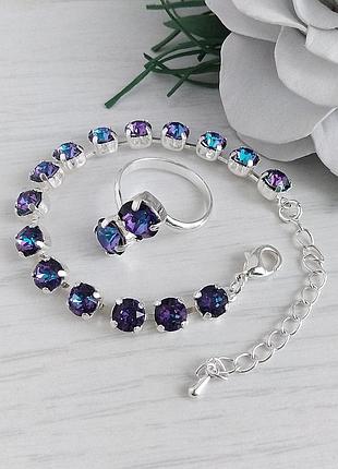 Браслет swarovski и кольца сваровские