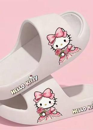 Летние шлепанцы на девочку с hello kitty размер 36-37