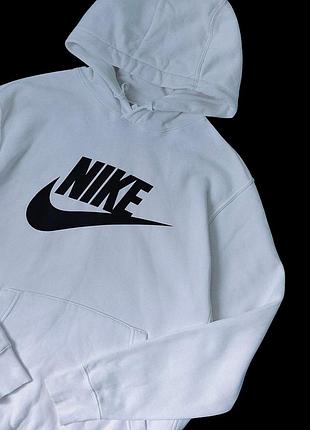 Худи белое nike 5