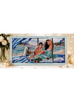 Картина бисером"морской роман"57 см на 28