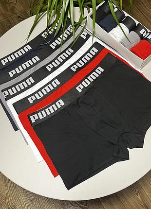 Трусы мужские боксеры puma 5 шт. в подарочной коробке трусы мужские пума боксеры нижнее белье