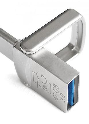 Usb otg флешка t&g metal series 104 32gb usb 3.0 + type-c для телефону та пк, металева, швидка передача даних