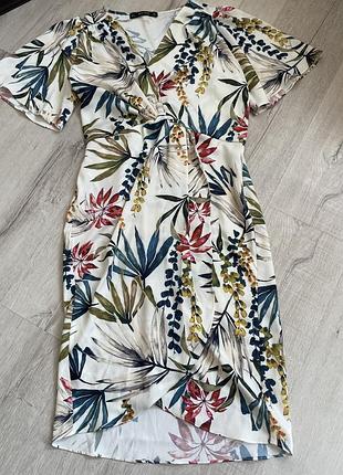 Платье zara с имитацией запаха