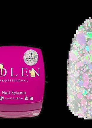 Edlen гель для дизайну confetti glitter №03 5 мл, шт