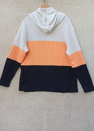 Кофтейка с капюшоном,р50-52🧡🖤🤍 4