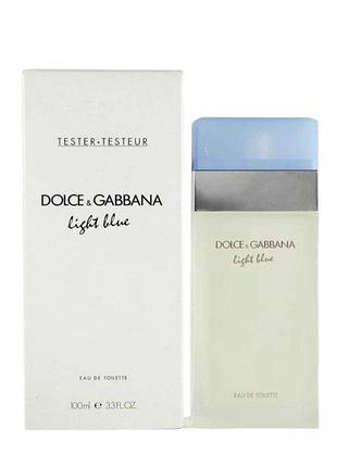 Туалетна вода жіноча dolce & gabbana light blue, тестер, 100 мл