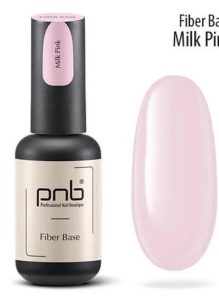 Pnb файбер база молочно-рожева revital fiber base milk pink 8 мл, шт