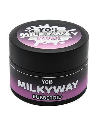 Yo!nails каучукова база rubber oid milkiway pink soak off hard base 30 мл