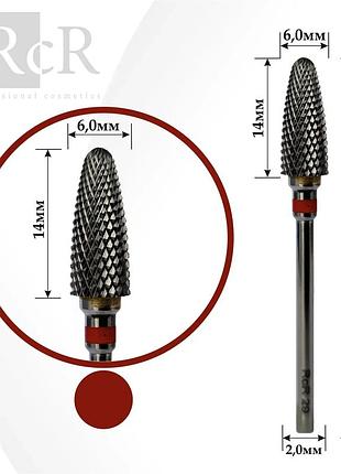 Фреза для маникюра твердосплавная rcr 29 "кукурудза" красная, шт