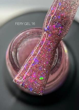 Saga professional світловідбивний гель лак fiery gel №16 9 мл, шт