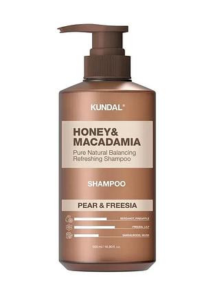 Шампунь відновлюючий "груша & фрезія" kundal honey & macadamia nature shampoo pear & freesia 500ml
