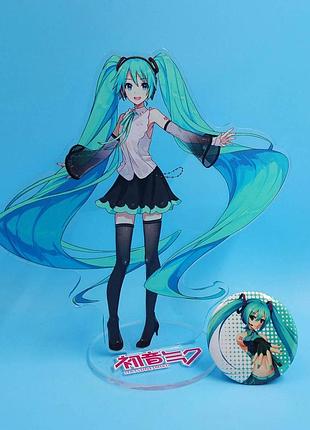 Акриловая фигурка мику хацуне вокалоид hatsune miku vocaloid 1