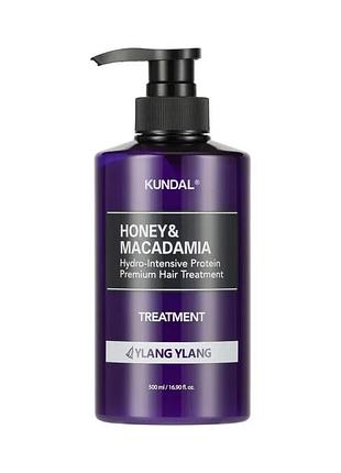 Кондиціонер для волосся "іланг-іланг" kundal honey & macadamia protein hair treatment ylangylang 500ml