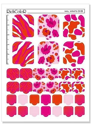 Richcolor плівка для дизайну нігтів nail wraps 010, шт