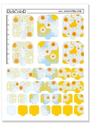 Richcolor плівка для дизайну нігтів nail wraps 012 (foil), шт