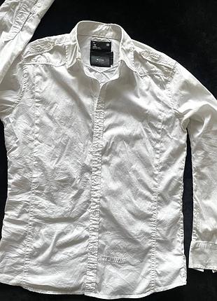 Преміальна чоловіча сорочка g-star raw (white military style) — оригінал, розмір m