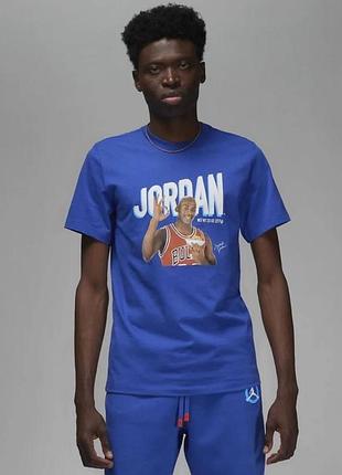 Оригінал футболка чоловіча air jordan flight mvp blue dv8434-480