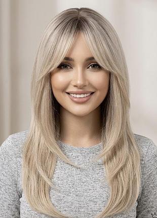 Стильна перука омбре cutesliving (холодний блонд)