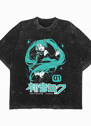 Футболка оверсайз варенка вокалоид хацунэ мику vocaloid hatsune miku (th151) xl