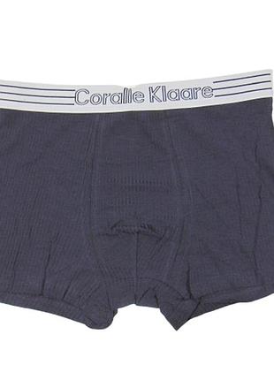 Трусы боксеры в рубчик xl темно-серые coralle klaare 37336