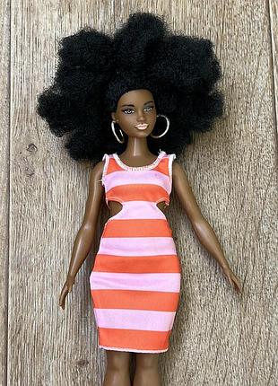Оригінальна кукла лялька барбі барби barbie fashionistas від mattel темношкіра модель афро