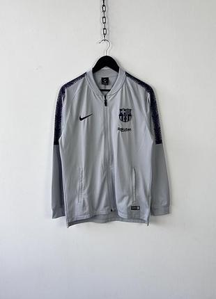 Спортивна зіп кофта nike fc barcelona 2018/19 i96 anthem track jacket mens size m grey rakuten football
