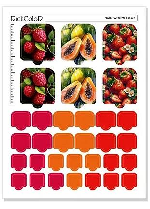 Richcolor плівка для дизайну нігтів nail wraps 002, шт