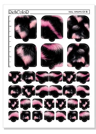Richcolor плівка для дизайну нігтів nail wraps 015, шт