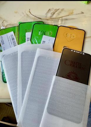 Набор захисне скло для iphone 11 / xr (глянцеве та матове)8 шт