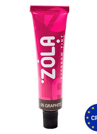 Мл. zola фарба для брів з колагеном eyebrow tint with collagen 05 graphite 15 мл. - 1 zola фарба для брів з колагеном eyebrow tin
