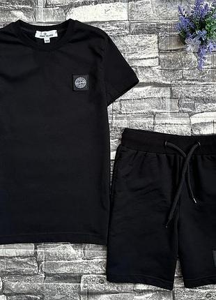Stone island 9-10 лет (140 см)
замеры: длина футболки -50 см, ширина 33 см
длина шорт -34 см,крок- 12, пояс - 26 см