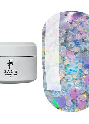 Saga professional гель для дизайну galaxy glitter 5мл №12 (баночка), шт