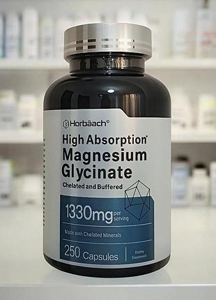 Глицинат магния horbäach buffered magnesium glycinate 250 капсул