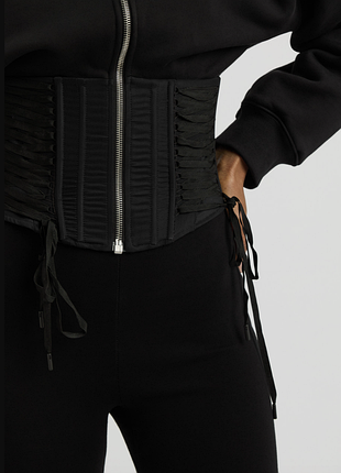 Mugler corset cotton sweatshirt 5