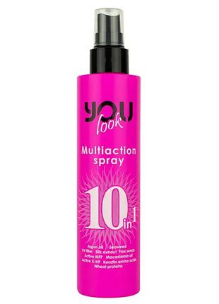 Мультиспрей миттєвої дії 10 в 1 рожевий you look professional multiaction spray 10 in 1 pink мл