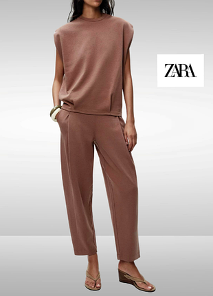 Бавовна вільна футболка zara блуза без рукавів