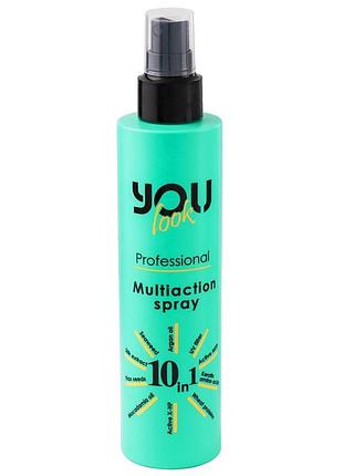 Спрей-уход (мультиспрей) для волос мгновенного действия 10 в 1 you look professional multiaction 10 in 1 hairspray 200 мл