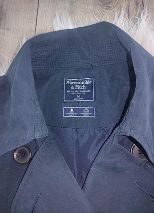 Класичний темно-синій тренч abercrombie & fitch | водостійкий плащ тренчкот розмір m