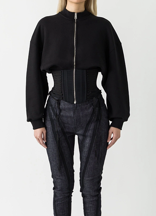 Mugler corset cotton sweatshirt 6