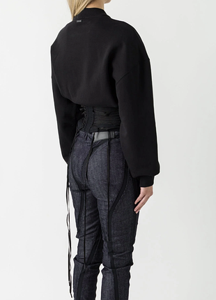 Mugler corset cotton sweatshirt 7