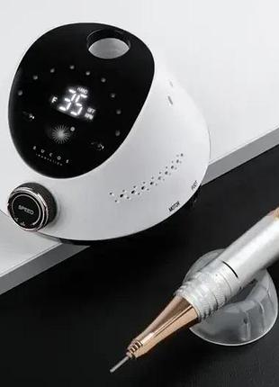 Фрезер для маникюра bucos nail drill x2 pro white pearl (65w/35000 об.)+ украинское руководство, шт