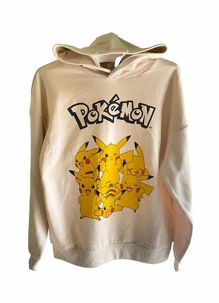 Кофта пайта  світшот на мікро флісі з цікавим , яскравим принтом пікачу ,  pikachu / пікачу 🐭💛 покемон