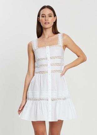 Новое белое платье из натуральной ткани от asos в размере s