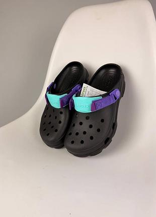 Crocs classic all-terrain clog black/purple/teal