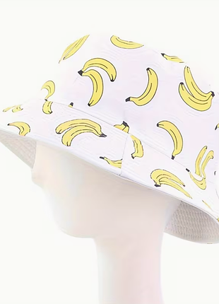 🍌 літній капелюх рибалки з принтом «банани» — стильна унісекс панама від сонця!