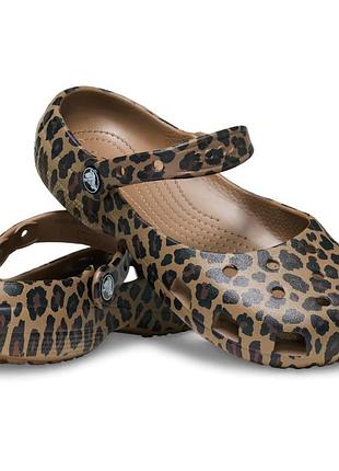 Крокси classic animal ballet sepia/leopard