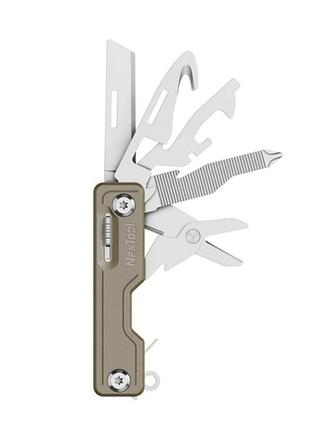Компактный карманный мультитул nextool multi functional knife в цвете хаки (модель ne20100)